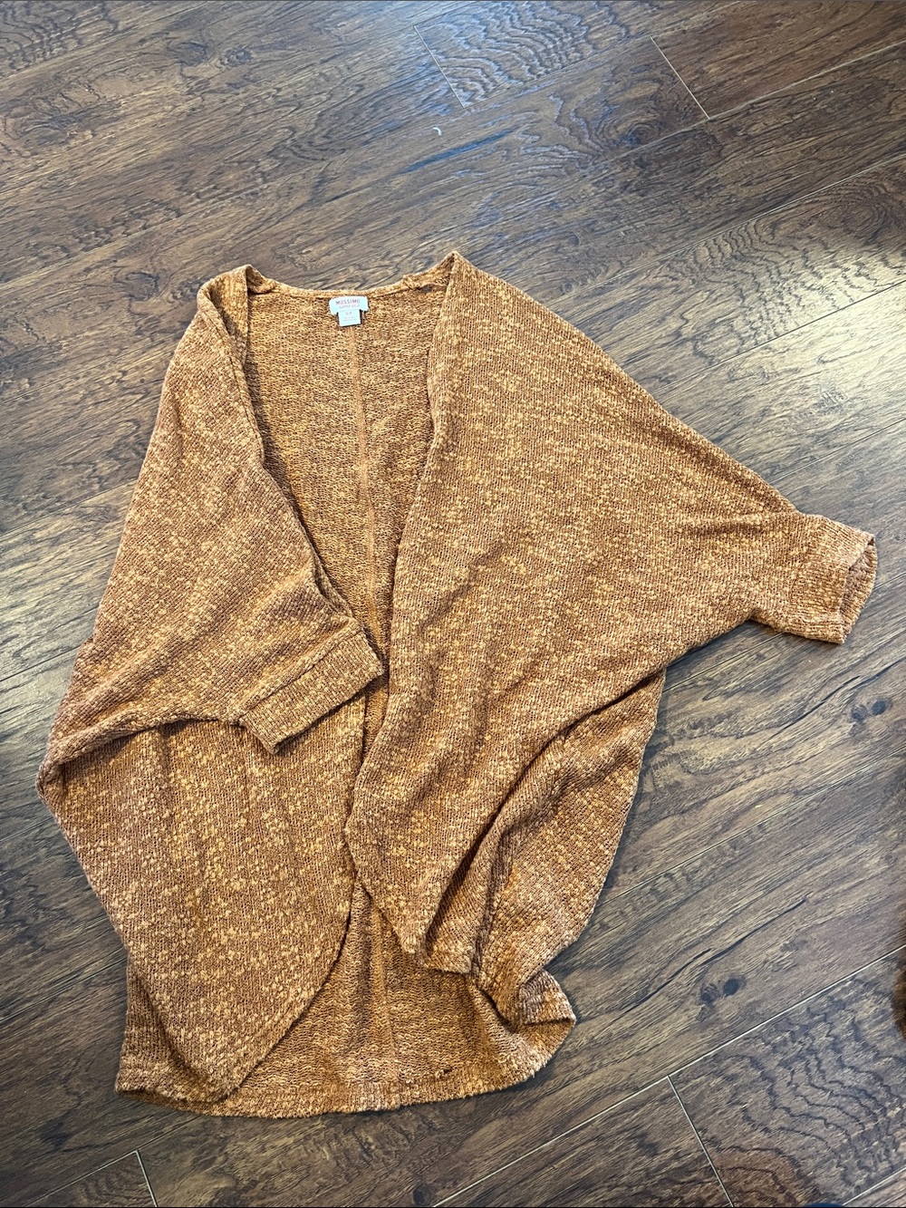 Mossimo Supply Co. Open-Front Rust-Toned Knit Cardigan